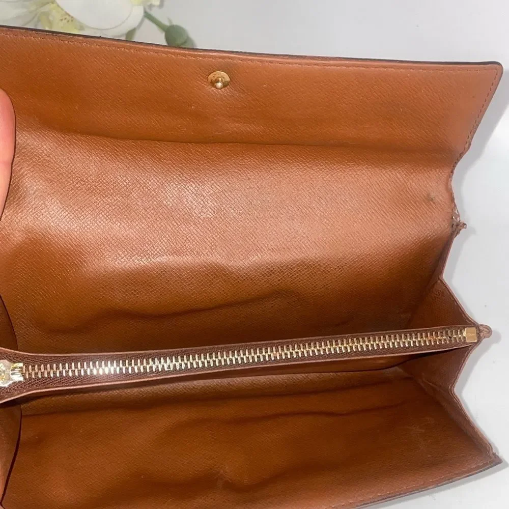 Authentic! 💥 Louis Vuitton Monogram Sarah Clutch Wallet - Picture 11 of 13